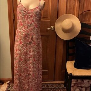 Old Navy Pink and Cream Floral A line Dress